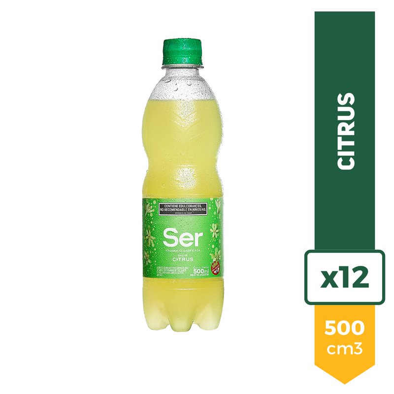 Agua Saborizada Ser Citrus Con Gas 500ml x12
