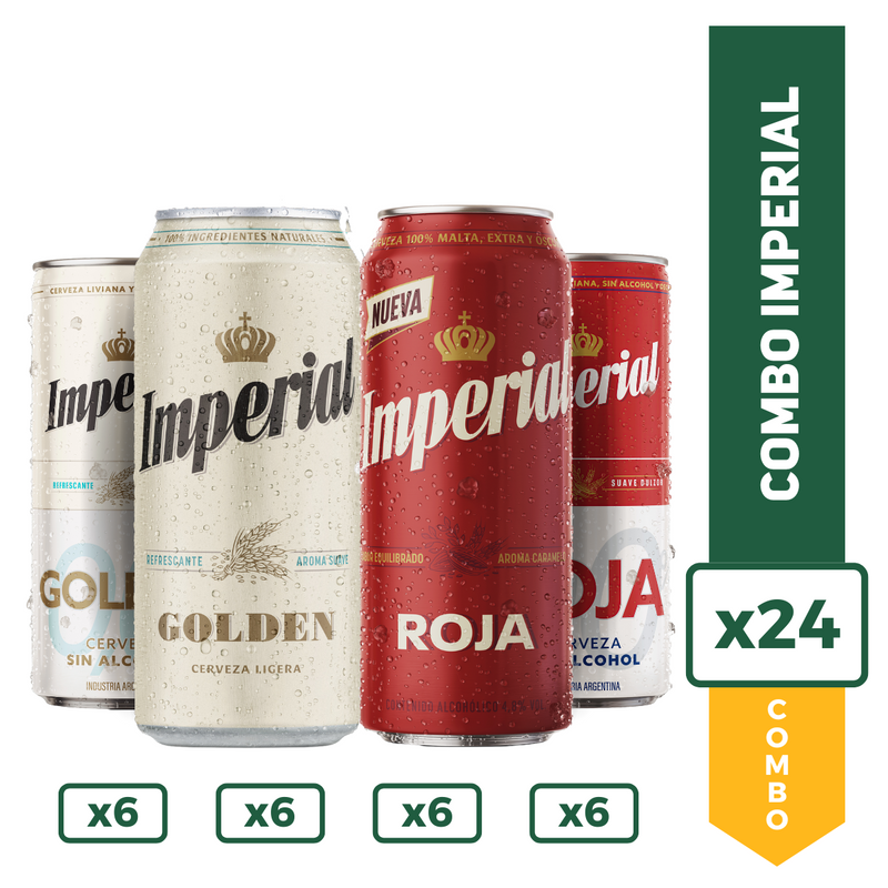 Pack Imperial: 6 Rojas + 6 Golden + 6 Rojas 0.0 + 6 Golden 0.0