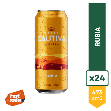 Cerveza Salta Cautiva Rubia 473ml x24