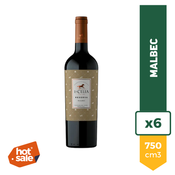 Vino La Celia Reserva Malbec 750ml x6