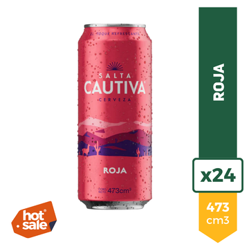 Cerveza Salta Cautiva Roja 473ml x24
