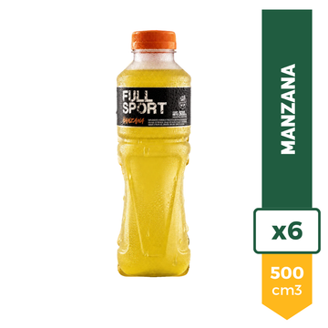 Agua Isotonica Full Sport Manzana 500ml x6