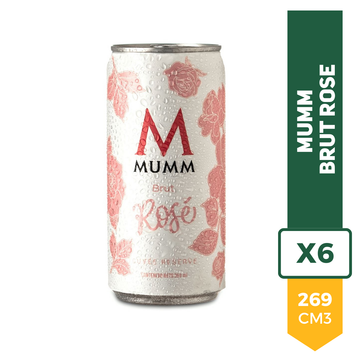 Espumante Mumm Brut Rose Lata 269ml x6