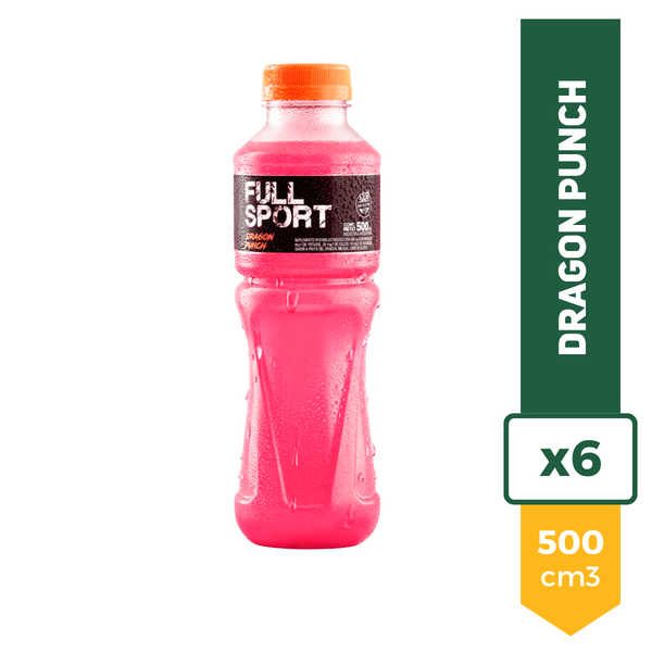 Agua Isotonica Full Sport Dragon Punch 500ml x6