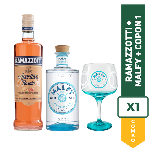 Combo Malfy Original + Ramazzotti Rosato + Copón Malfy