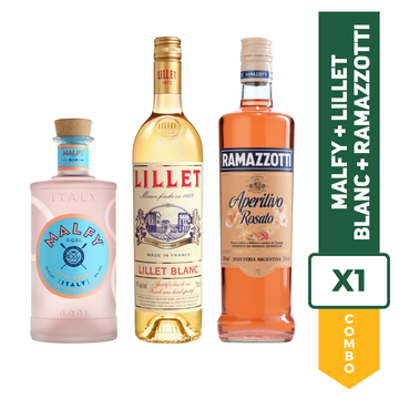 Combo Malfy Rosé + Lillet Clásico + Ramazzotti
