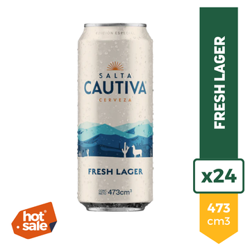 Cerveza Salta Cautiva Fresh Lager 473ml x24