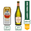 Cerveza Amstel Lager Lata 473ml X18 + Sidra 1888 500ml X6