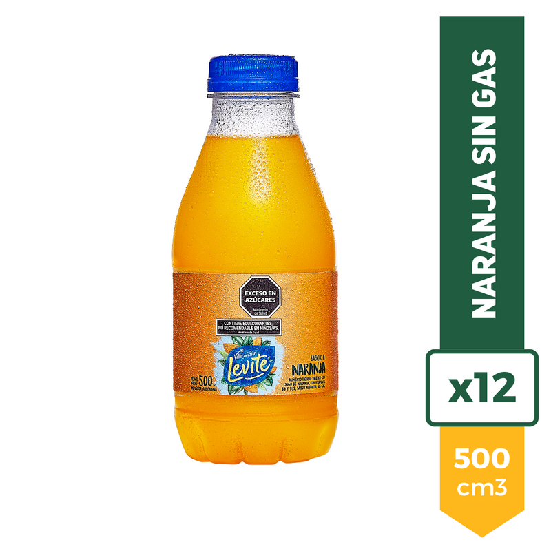 Agua Saborizada Levite Villa Del Sur Naranja 500ml x12