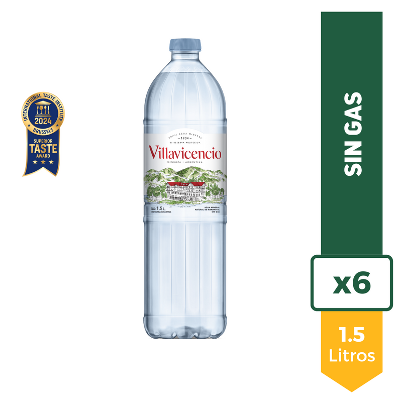 Agua Mineral Villavicencio Sin Gas 1.5L x6