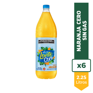 Agua Saborizada Levite Cero Naranja 2.25L x6