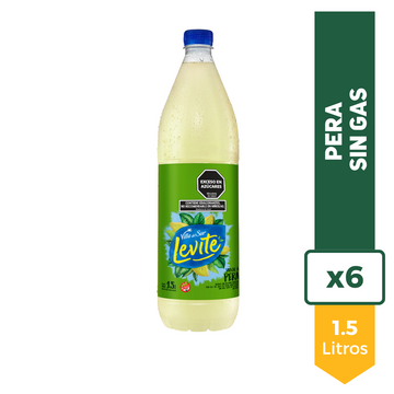 Agua Saborizada Levite Pera Sin Gas 1.5L x6