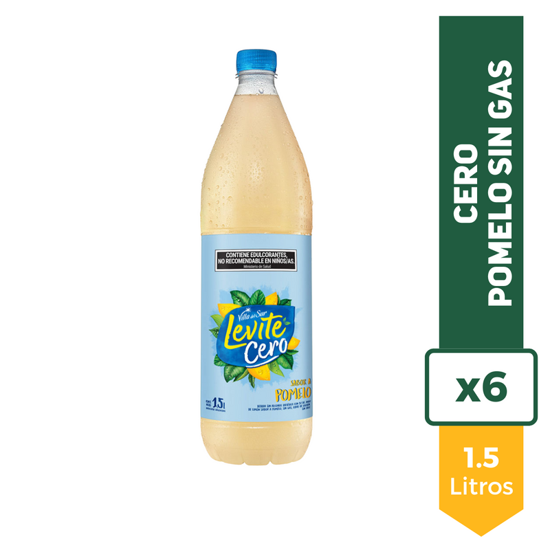 Agua Saborizada Levite Cero Pomelo Sin Gas 1.5L x6