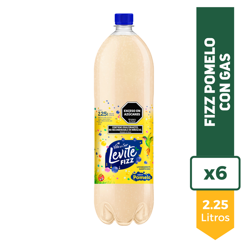 Agua Saborizada Levite Fizz Pomelo 2.25L x6