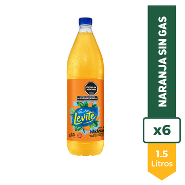 Agua Saborizada Levite Naranja Sin Gas 1.5L x6