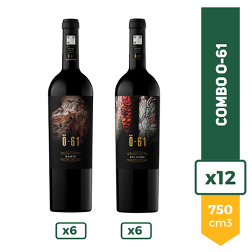 Combo O-61 Malbec 750ml x6 + Red Blend 750ml x6