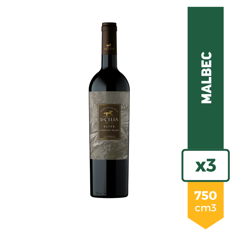 Vino La Celia Elite Malbec 750ml x3