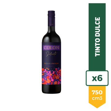 Vino Colon Selecto Tinto Dulce 750ml x6