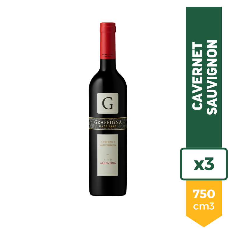 Vino Graffigna Cabernet Sauvignon 750ml x3