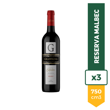 Vino Graffigna Reserva Malbec 750ml x3