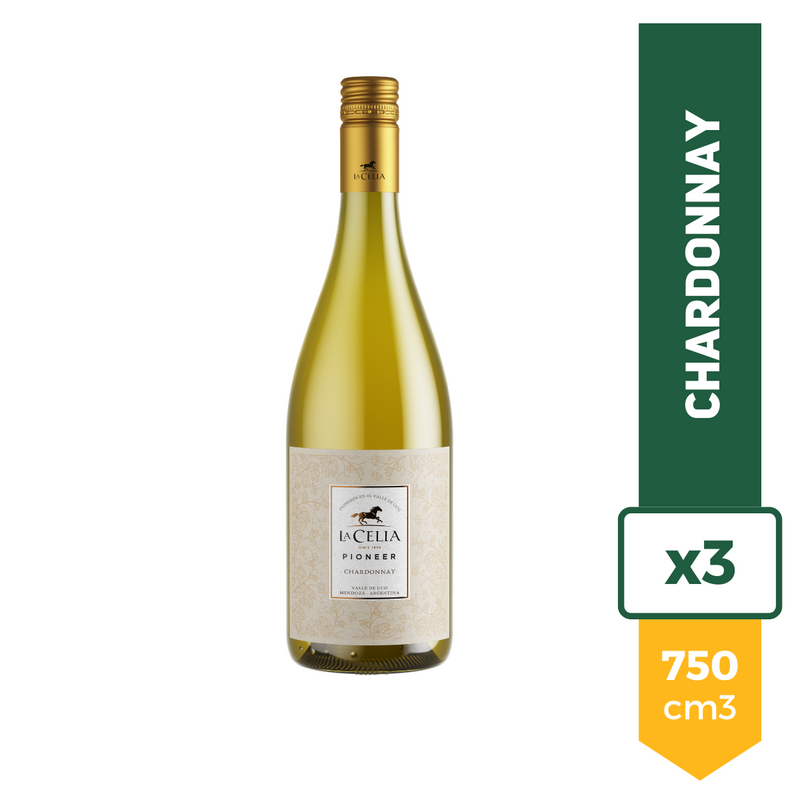 Vino La Celia Pioneer Chardonnay 750ml x3