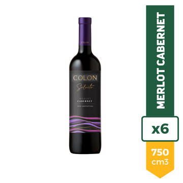 Vino Colon Selecto Merlot Cabernet 750ml x6