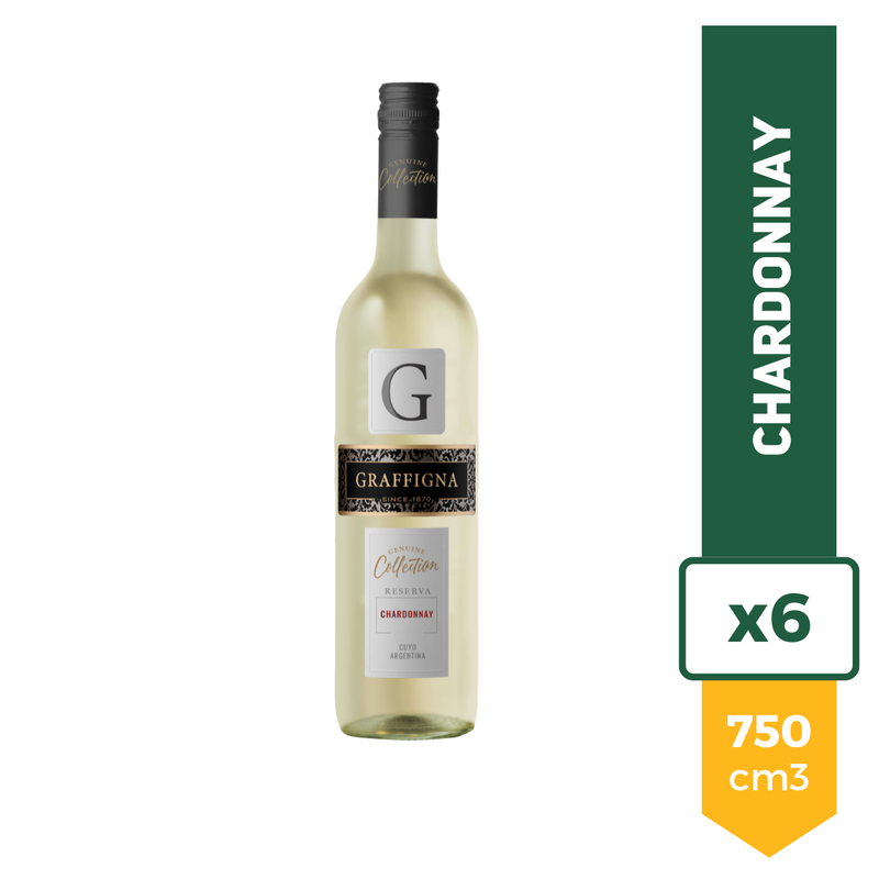 Caja x6 Vino Graffigna Chardonnay 750ml