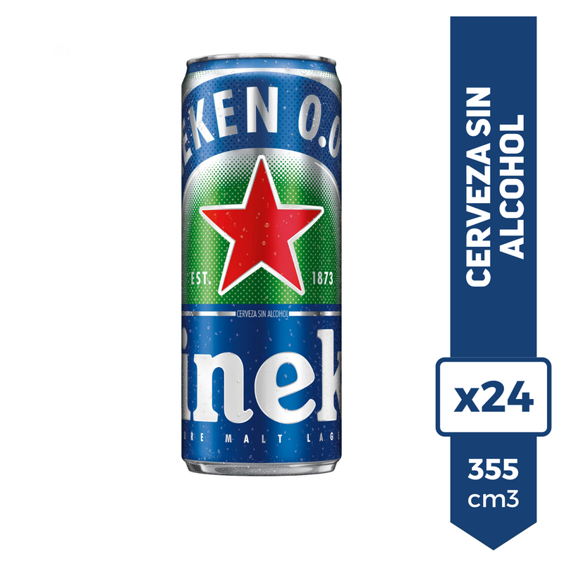 Cerveza Heineken Sin Alcohol 0.0% 355ml x24