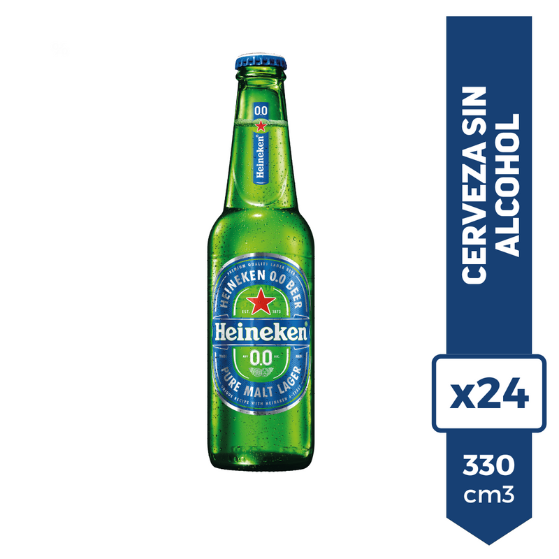 Cerveza Heineken Sin Alcohol 0.0% 330ml x24