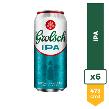 Cerveza Grolsch IPA 473ml x6
