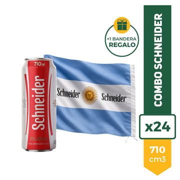 Combo Schneider 710ml x24 + Bandera