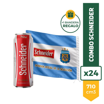 Combo Schneider2 710ml x24 + Bandera