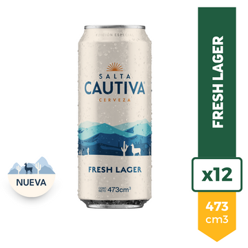 Cerveza Salta Cautiva Fresh Lager 473ml x12