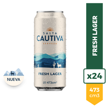 Cerveza Salta Cautiva Fresh Lager 473ml x24