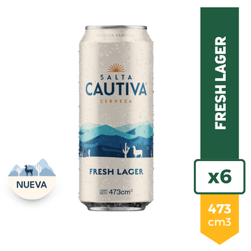 Cerveza Salta Cautiva Fresh Lager 473ml x6