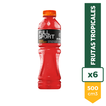 Agua Isotónica Full Sport Frutas Tropicales 500ml x6