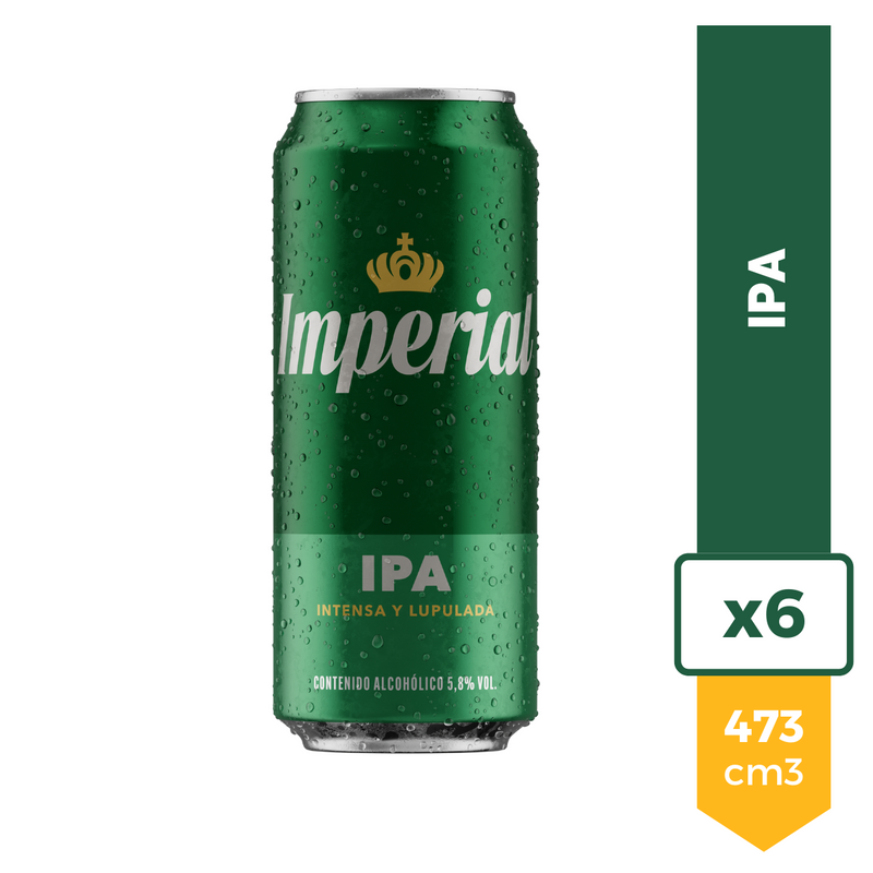 Cerveza Imperial IPA India Pale Ale 473ml x6