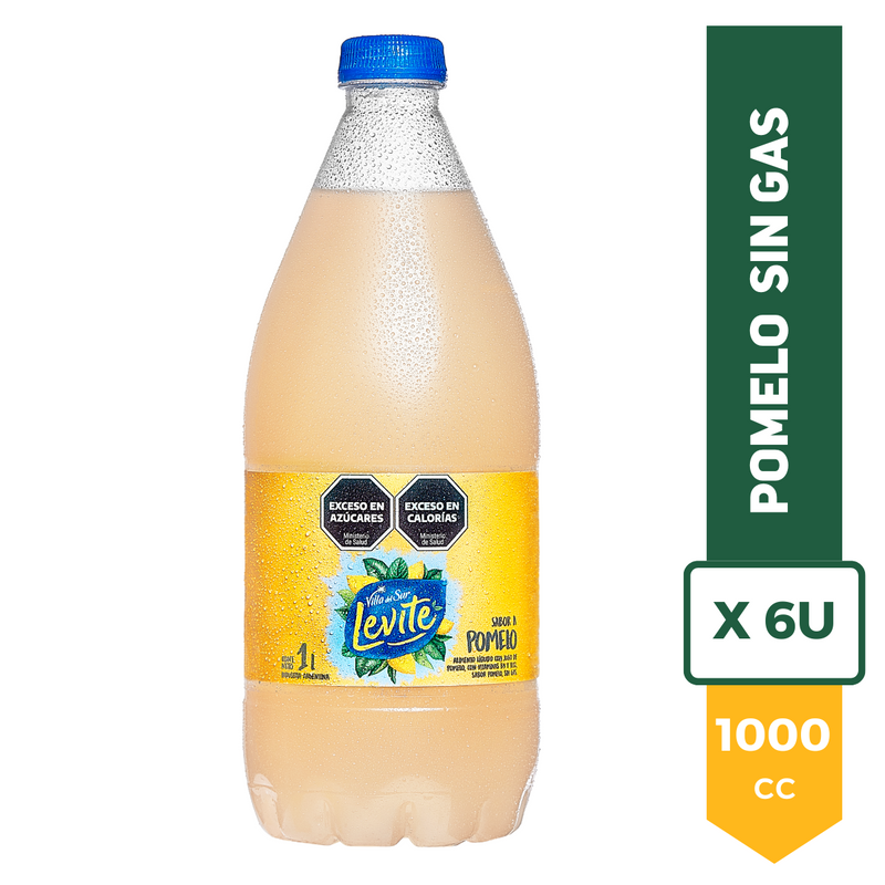 Agua Saborizada Levite Villa Del Sur Pomelo 1 Lt x6