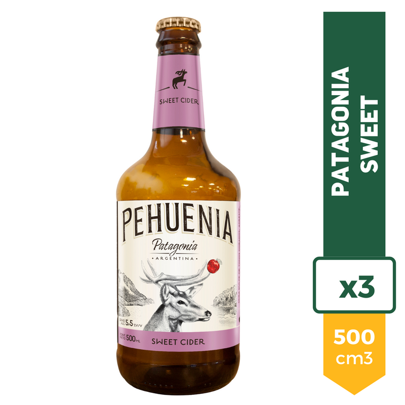 Sidra Pehuenia Patagonia Sweet Sin TACC 500ml x3