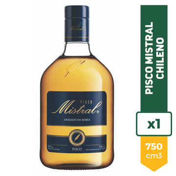 Pisco Mistral 35 vol Anejado En Roble 750ml x1