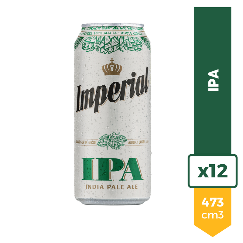 Pack X12 Cerveza Imperial Ipa India Pale Lata 473ml