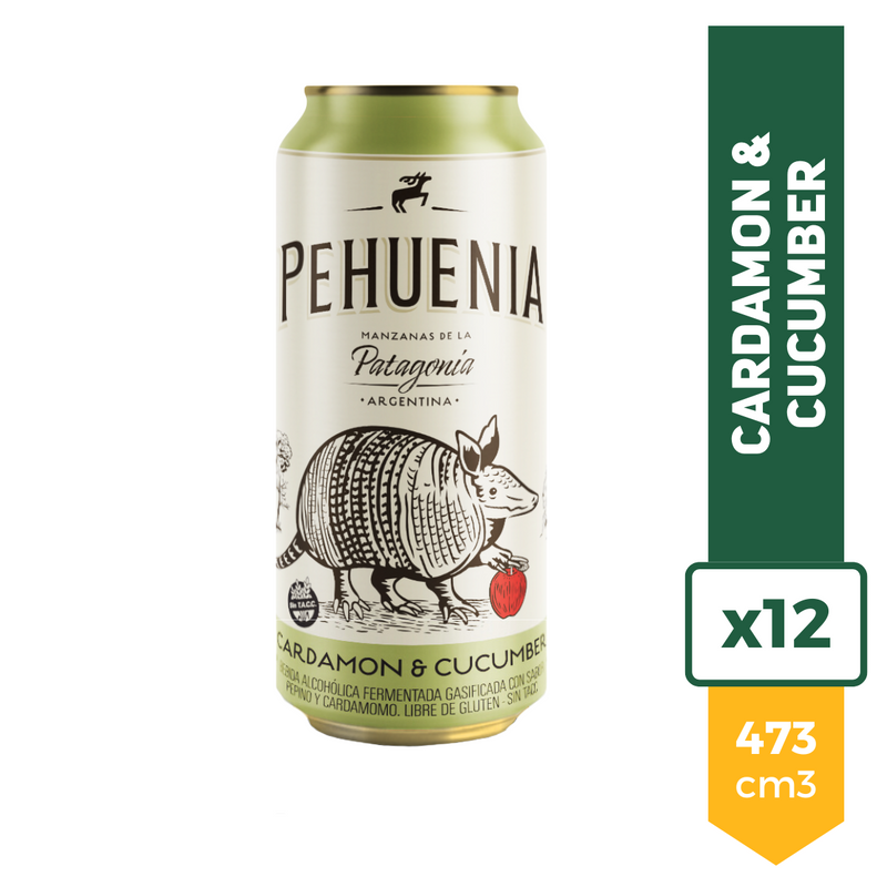 Sidra Pehuenia Cardamon y Cucumber 473ml x12