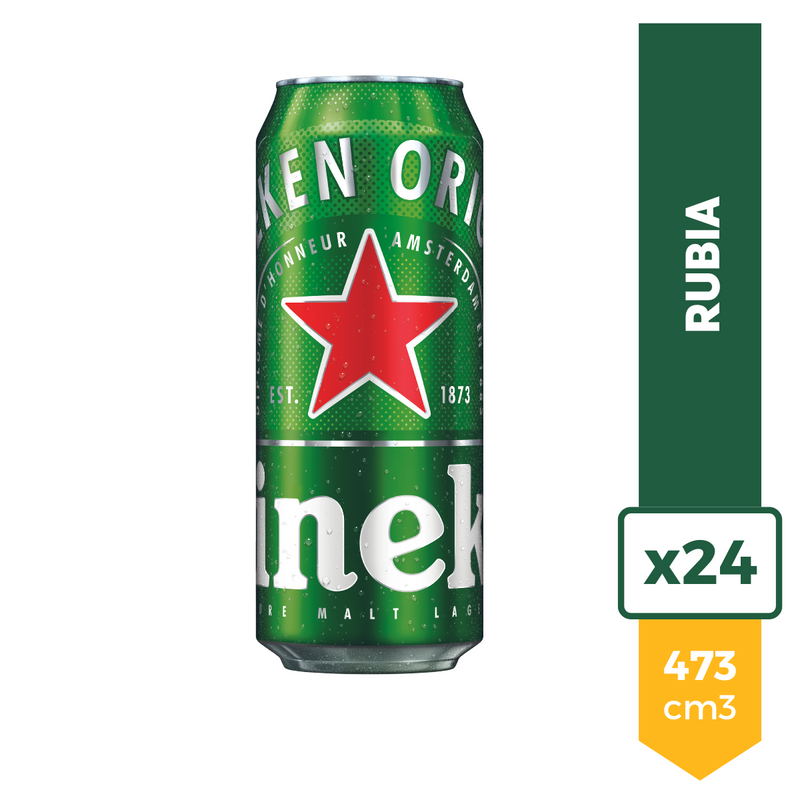 Cerveza Heineken Rubia 473ml x24