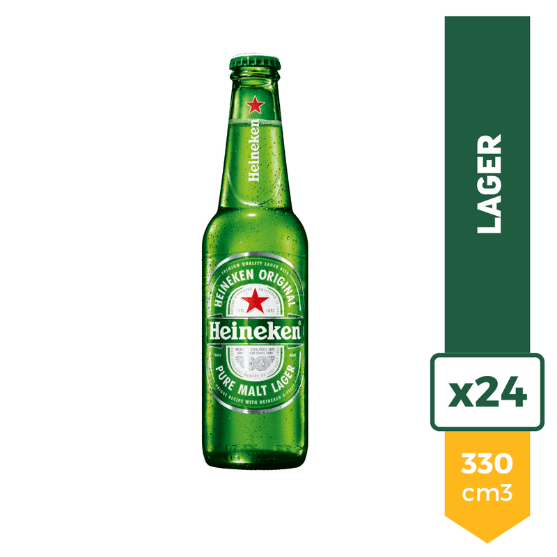 Pack X24 Cerveza Heineken Rubia Porron 330ml