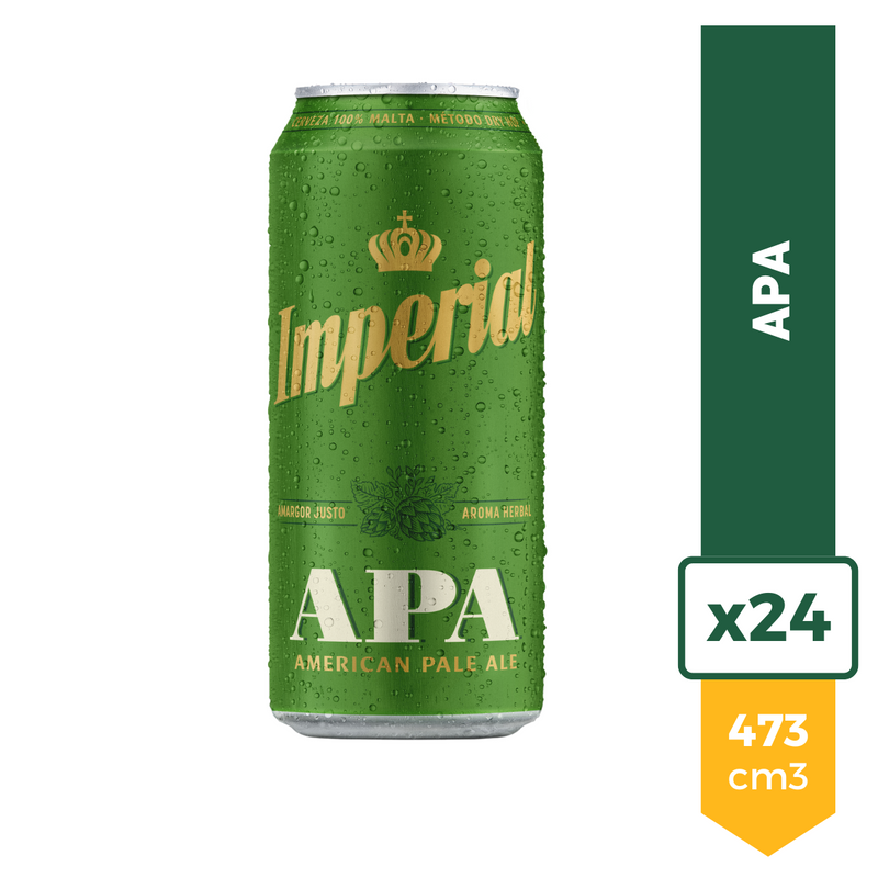 Pack X24 Cerveza Imperial Apa Lata 473ml