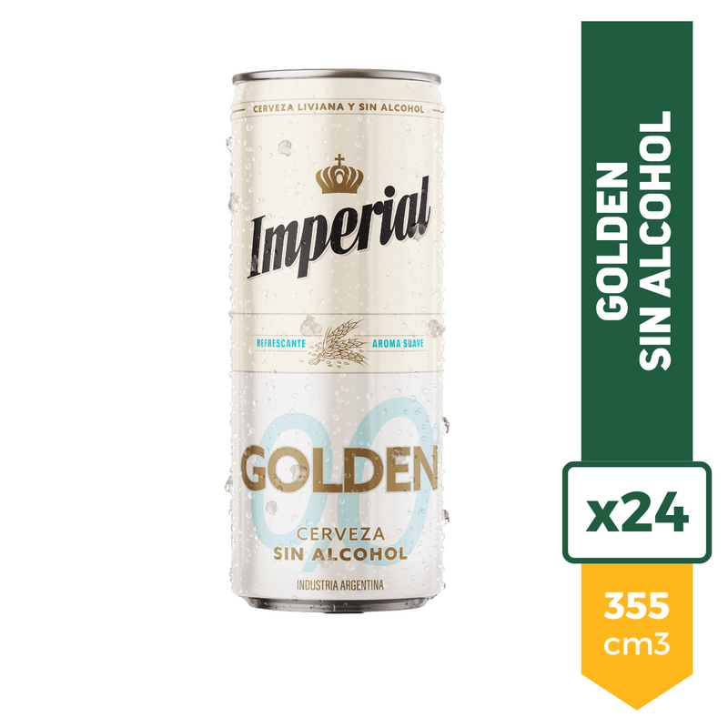 Pack X24 Cerveza Imperial Golden 0.0 Sin Alcohol Lata 355ml