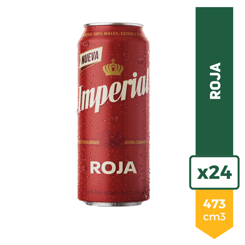 Pack X24 Cerveza Imperial Roja Lata 473ml