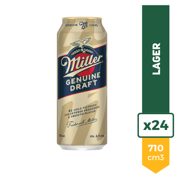 Cerveza Miller Genuine Draft 710ml x24