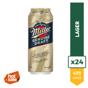 Cerveza Miller Genuine Draft 473ml x24