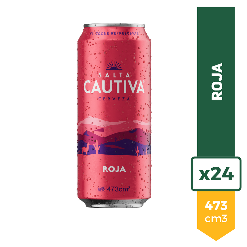 Cerveza Salta Cautiva Roja 473ml x24